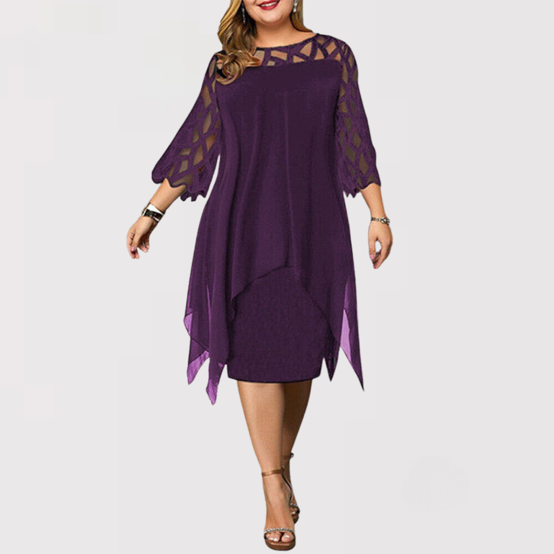 ANDORA | Elegancka Sukienka Midi Plus Size