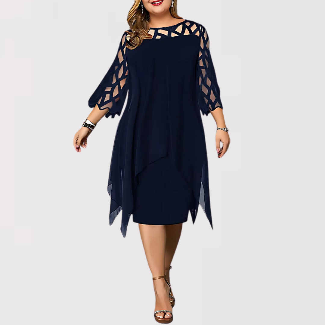 ANDORA | Elegancka Sukienka Midi Plus Size
