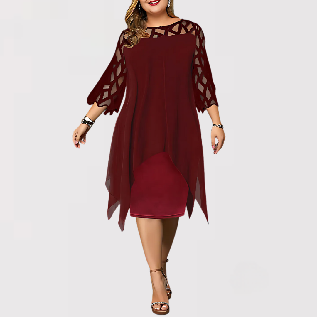 ANDORA | Elegancka Sukienka Midi Plus Size