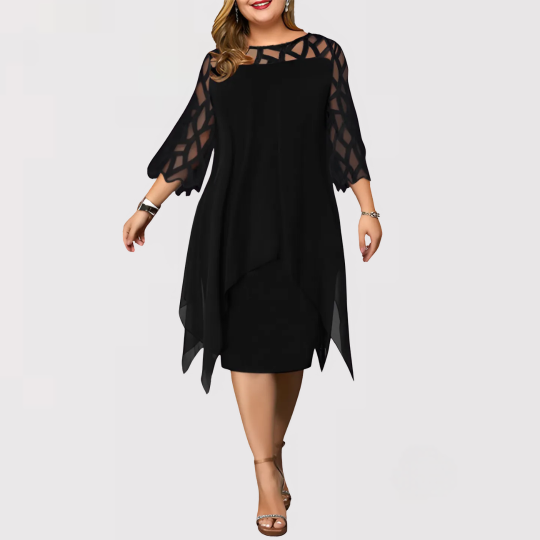 ANDORA | Elegancka Sukienka Midi Plus Size