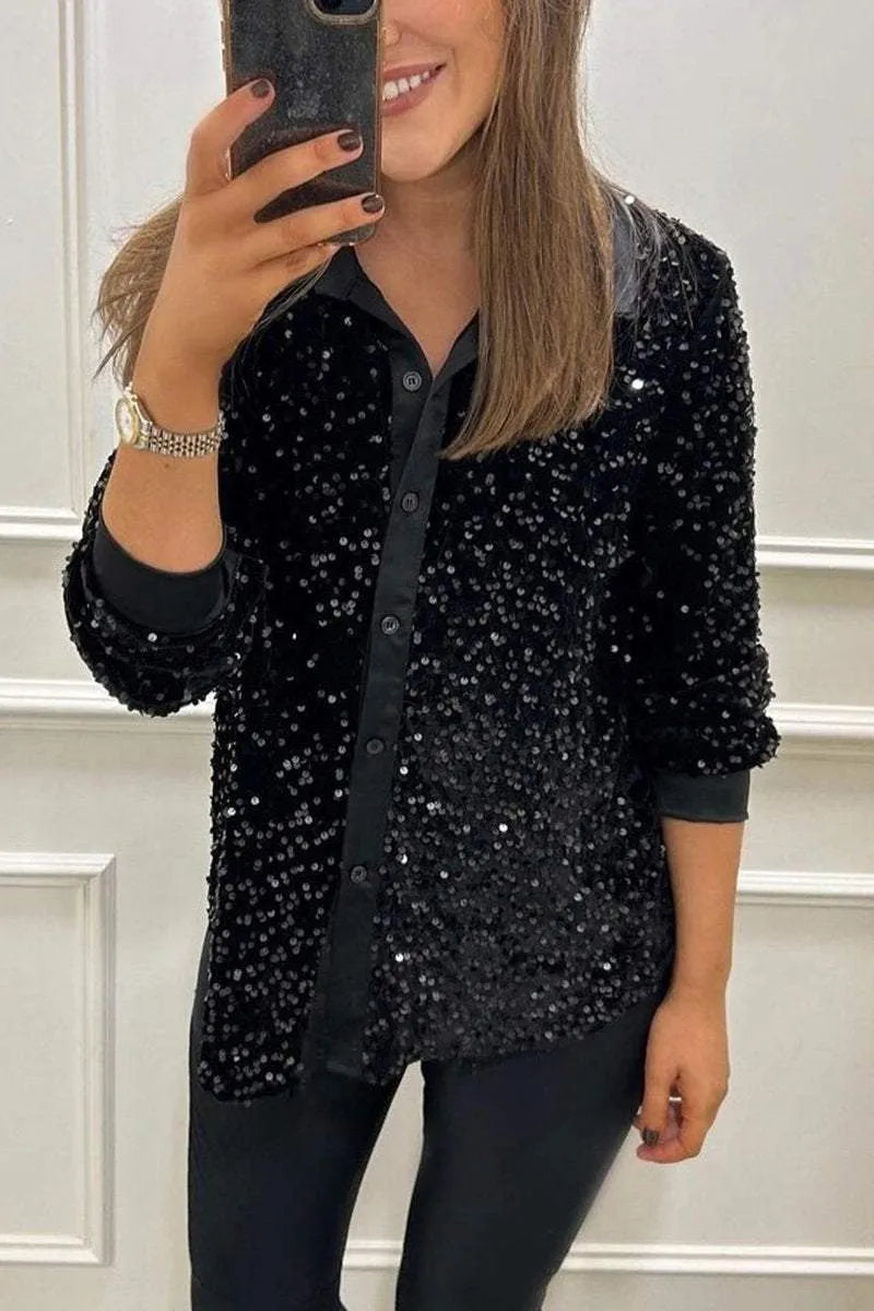 SAMIRA - CAMICIA IN PAILLETTES LUCCICANTI